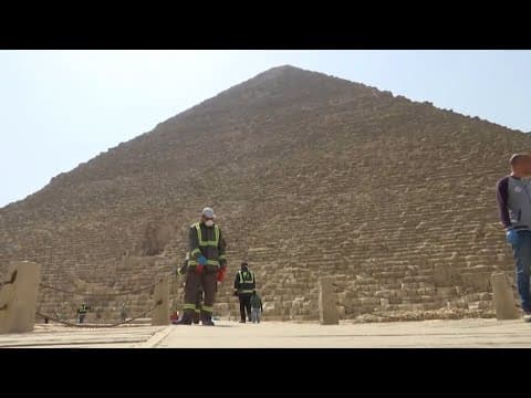 埃及金字塔消毒以防止新冠肺炎(Egypt's Pyramids Sanitized to Stop Coronavirus)