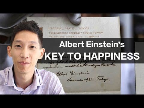 全球最昂貴$1,560,000的紙條｜愛因斯坦親筆：通往快樂的鑰匙 (Albert Einstein