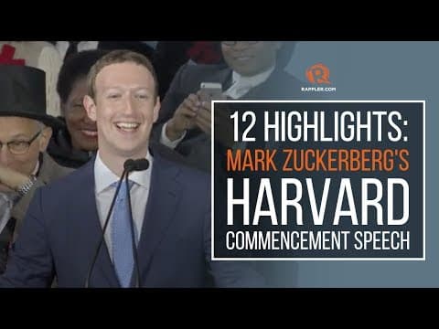 馬克祖克伯給畢業生的 12 個真心建議 (12 highlights: Mark Zuckerberg's Harvard commencement speech)