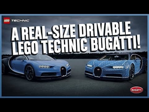 什麼！用樂高打造可以開得車？！(The Amazing Life-size LEGO Technic Bugatti Chiron that DRIVES!)