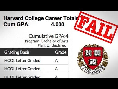 在哈佛 GPA 4.0 算失敗！？ (Why My 4.0 at Harvard Was a Failure)
