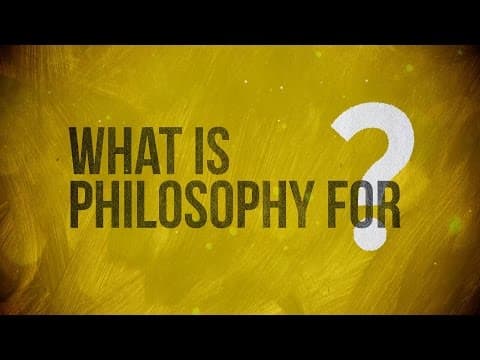 哲學是什麼？能吃嗎？(What is Philosophy for? )