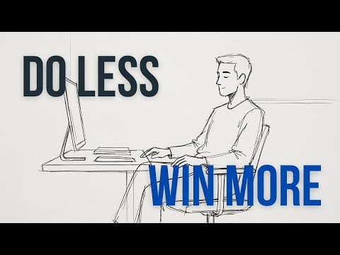 越懶的人越成功？揭開高效率人士絕不告訴你的「戰略性懶惰」！(Why Doing Less Makes You More Successful)